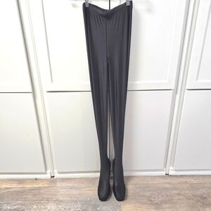 NWOT Ego‎ Black Pantalone Platform Shoe Size 8 and Tights Size S/M